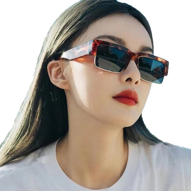 STORY XA13062 Color Matching Custom Shades UV400 Flat Top Square Frame Sun Glasses Modern Luxury Women Men Rectangle Eyeglasses