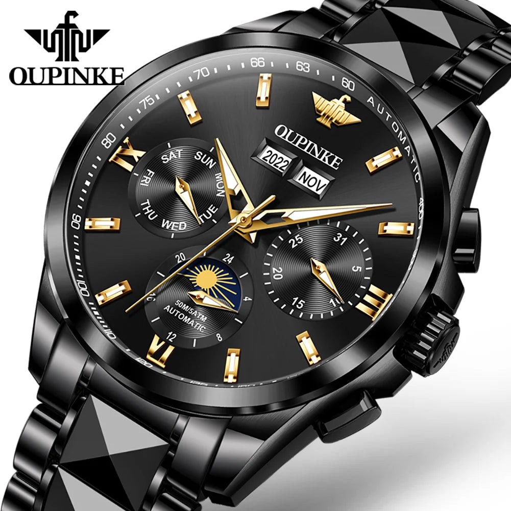 OUPINKE 3201oem Luxury  New Design Mechanical Watch Tourbillon Mechanical Movement Custom logo Automatic Mens Wrist Watch