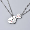 Wholesale Valentine's Day Couple Necklaces I Love You Necklace Heart Lock Pendant Stainless Steel Couple Necklace