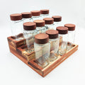 Wholesale Custom Natural Eco Friendly 3-Tier Acacia Wooden Home Kitchen Spice Organizer Storage Standing Rack for Spice Jar Set