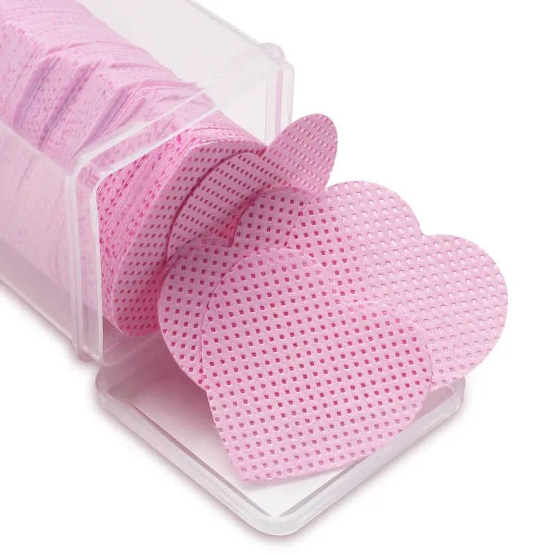 200pcs Wipes Paper Cotton Eyelash Glue Remover Wipe Glue Bottle Prevent Clogging Glue Cleaning Pads Lash Extension