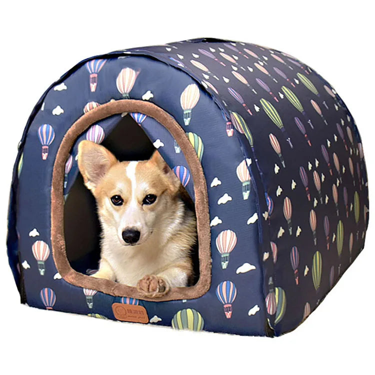 Wholesale Custom Design Dog and Cat Bed Eco-Friendly Durable Removable Cover Cotton Filled Portable Large Cave Design