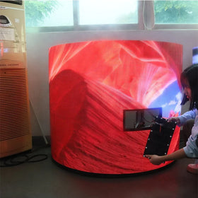 LED Curved Soft Vertical Flexible Outdoor Spherical LED Display Screen Module for Shopping Mall Elevator IP65 Rated 2-Year