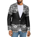Polynesian Blazer for Men Custom Design Tribal Print College Blazer Simple Style Black Casual Suits Wholesale Men's Suits Blazer