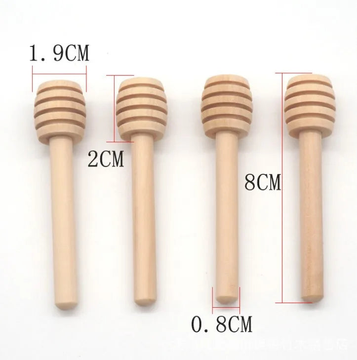 Bambus Eco-Friendly Disposable Mini Stir Sticks & Honey Dipper Spoon 8cm Wooden Custom Logo High Quality Tea Tools Wholesale