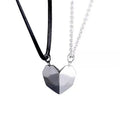 2 Pcs/Set Astronaut Heart Couple Magnetic Necklace for Women Paired Pendants Chain Choker Lover Valentine's Day Jewelry Gift