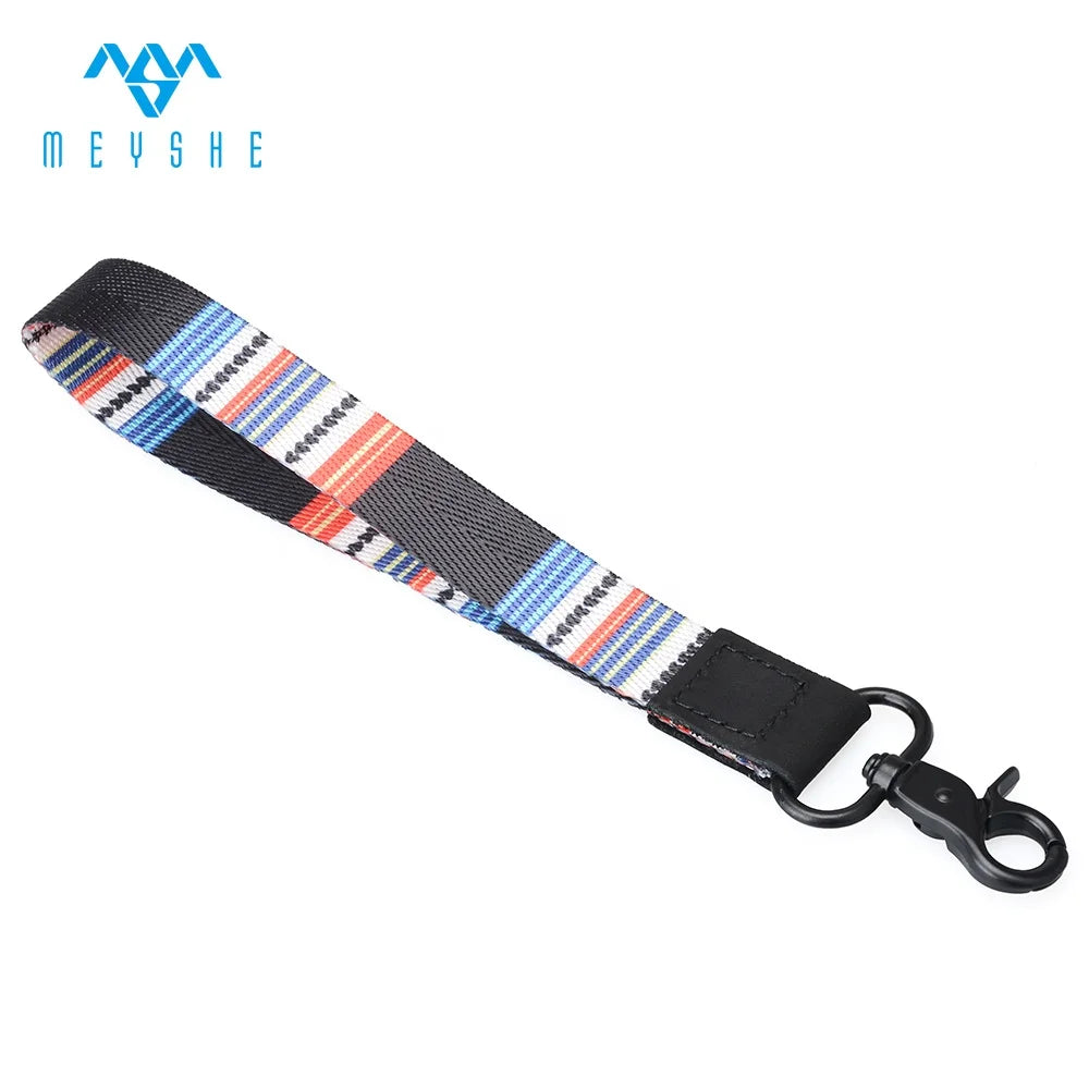 High Quality Metal Keychain Strap With Luxury Genuine Leather and Nylon Custom Factory-Designed for Key Wallets