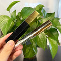Customize Box logo 4ml Plastic Round Gold Black Lip Gloss Tube Transparent Lip Gloss Container with Gold Black Cap