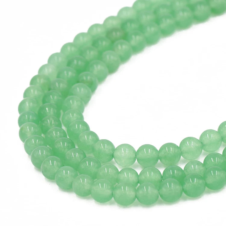 Wholesale DIY 8mm Green Emerald Jade Beads Grey Red DIY Jewelry Stone Bead Strand for Making Necklaces Made Obsidian Jasper
