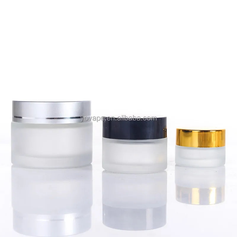 RTS Cosmetic Packaging 100g 100 g 100gr Gram Frosted clear Matte Eye Face Skin Care Cream Body Butter Lotion Glass Jar Container
