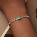 925 Sterling Turquoise Zircon Bracelet Multi-layer Beads Chain Link for Women Original Design Delicate Fine Jewelry Gift BSB157