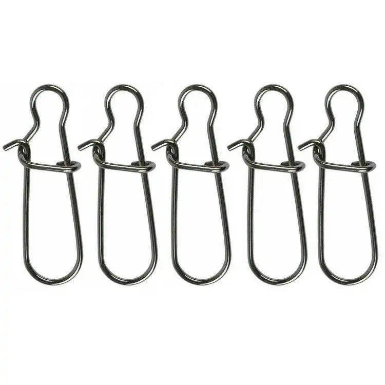 Duo-Lock Snap Stainless Steel Fishing Gear Solid Wires Quick for Freshwater and Saltwater Swivels & Snaps