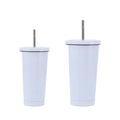 FX Factory Best Seller Custom Logo Printed 8/18 Double Wall Stainless Steel Coffee Mug Straw BPA Free 500ml Sport Cold Travel