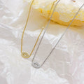 Turkey Stainless Steel Devil's Eye Necklace Fashion Gold Plated Zircon Pendant Clavicle Chain for Women Religious Jewelry