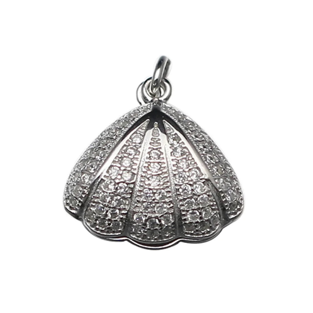 Sterling Silver Scallop Cage Pendants Charms for Necklace Jewelry Making