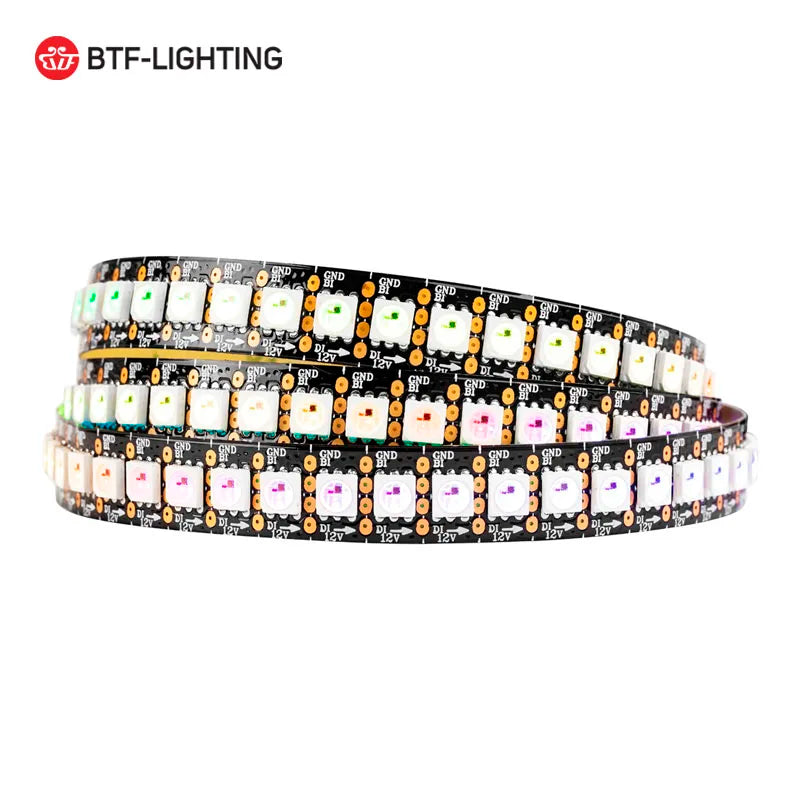 BTF Technology IP30 IP65 IP67 12V RGB Digital Led Strip Type GS8208 WS2815
