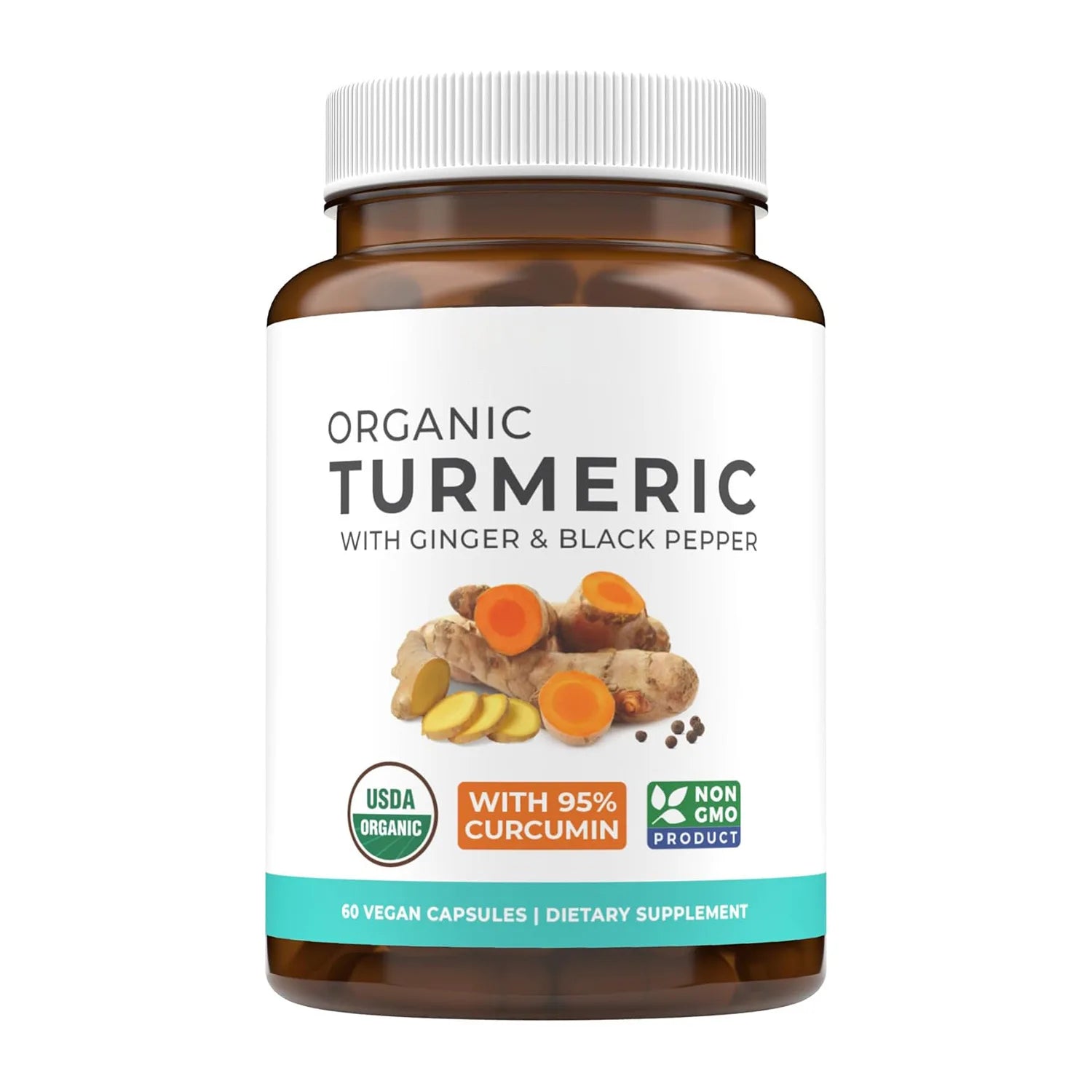 OEM Curcumin Root Extract Supplements 4 in 1 With Ginger Black Pepper 95%Turmeric  Curcumin Capsules