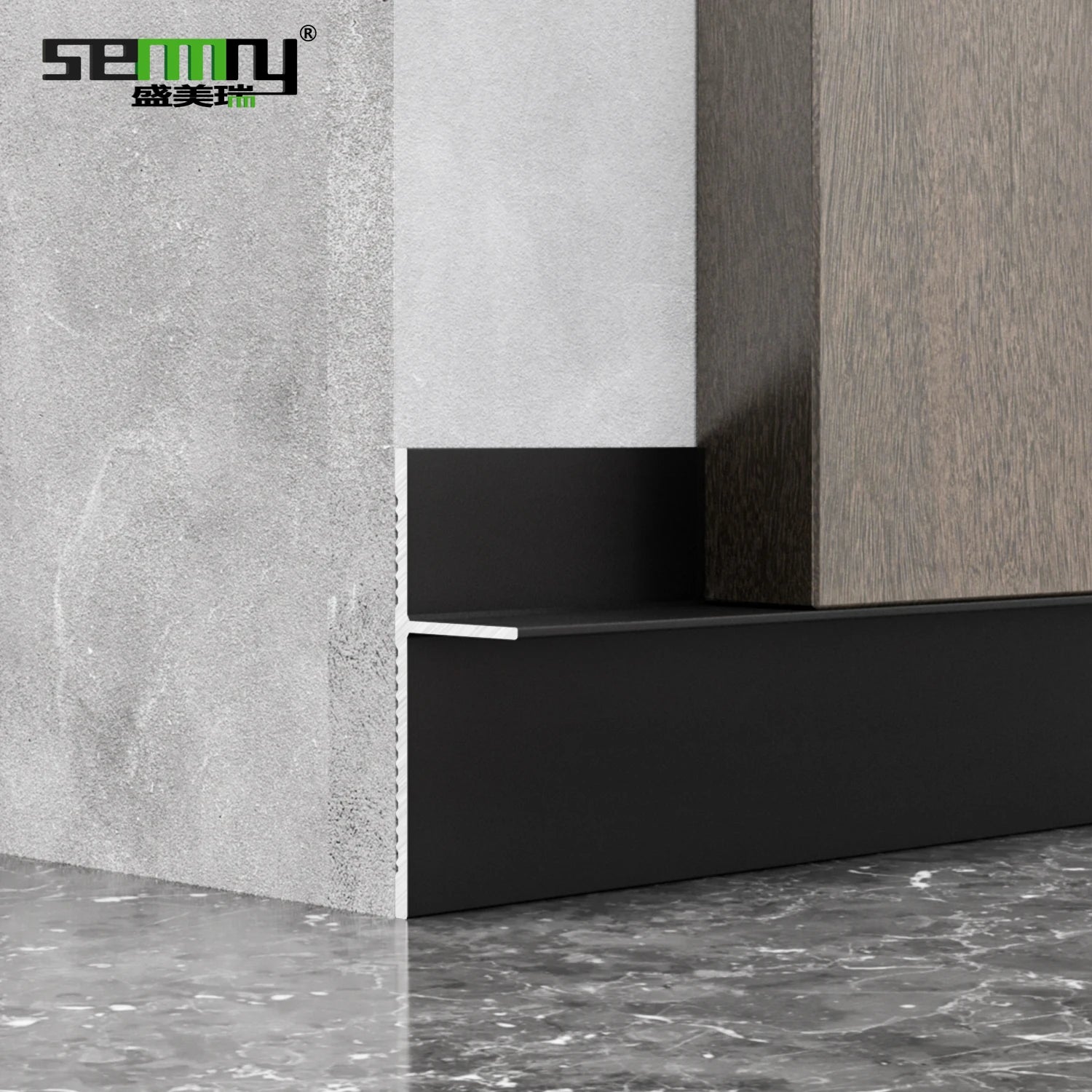 Modern Design LED Aluminium Skirting Board Aluminium Base for Hospital Hotel Apartment Modern Design Hospital Hotel Apartment