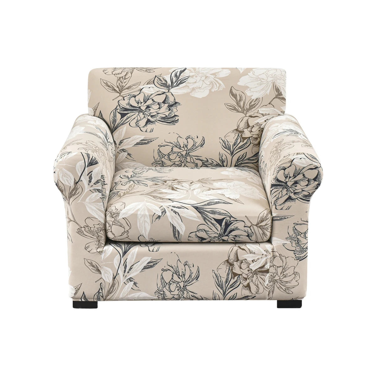 Forcheer Stretch Sofa Cover Printed Couch Cover Floral Pattern 2 Pieces Sofa Slipcover With1 Separate Cushion Cover