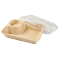Eco-Friendly Disposable Rectangular Lunch Box with Lid Biodegradable Sugarcane Pulp Bagasse Tableware Molding Food Bag