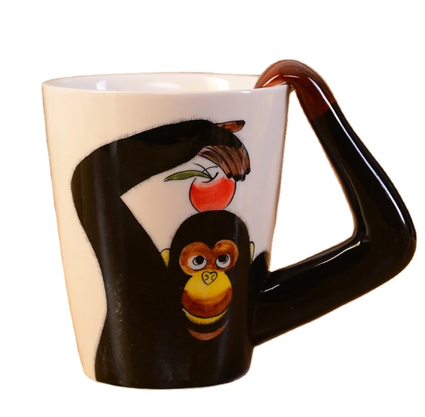 3D Cute Sloth and Elephant Ceramic Coffee Mugs Funny Water Milk Cups for Children and Office Gifts