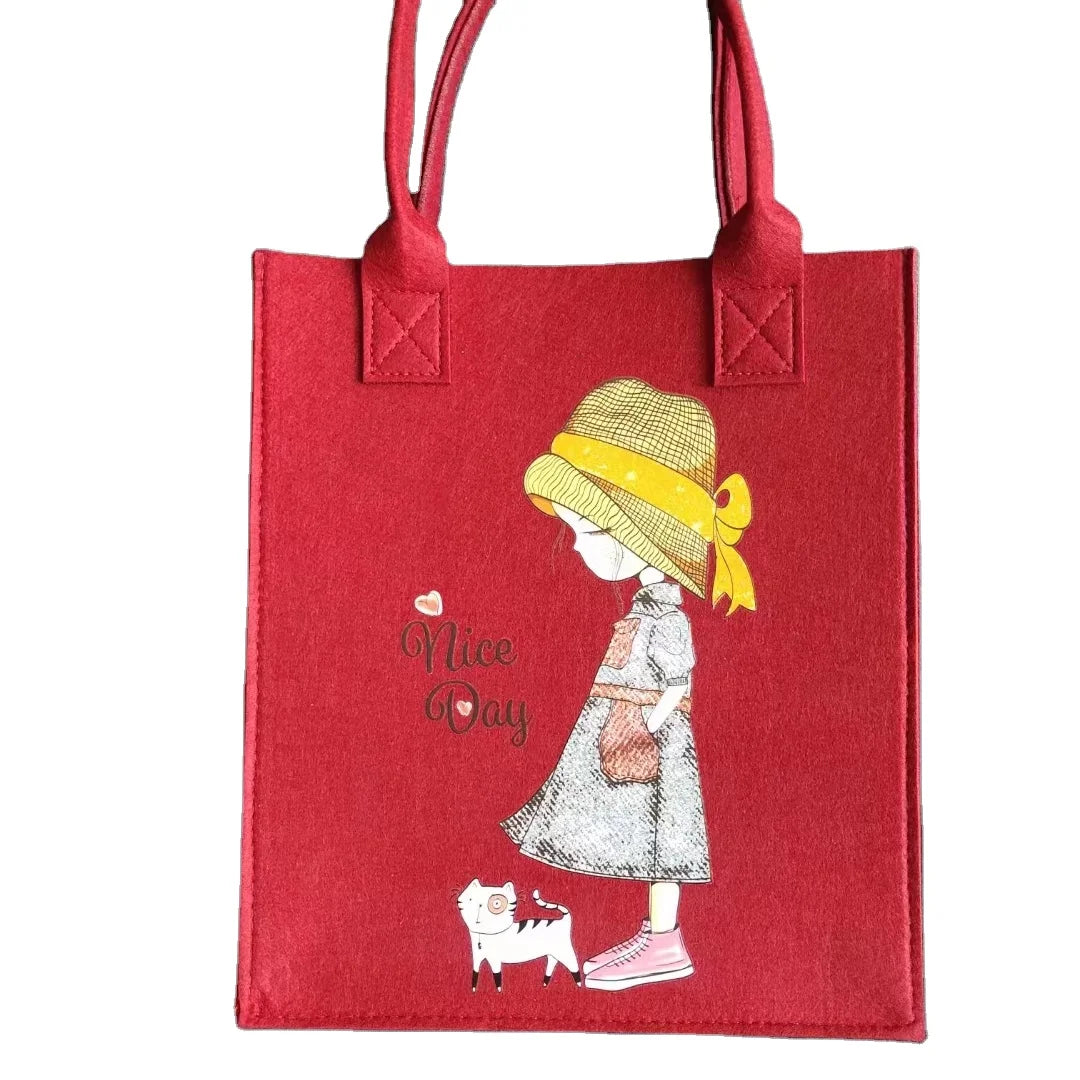 Custom Logo New Fashion Reusable Fruit Storage Shopper Hand Totes Large Capacity Foldable Grocery Handbag