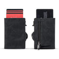 Hot Selling Aluminium Alloy Slim Minimalist Sim Card Holder Wallet for Pop up with Zipper Money Bag Credit Card