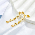 2022 New Fashion Trend Personality Chain and Earrings 18k Gold Plated Stainless Steel Smile Letter Stud Earrings