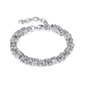 Luxury Custom Wholesale Gorgeous Design Men Adjustable Stainless Steel Hand Jewelry Woven Link Chain Cuff Bracelet Punk Bangle