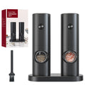 Kitchen Cooking Tools 2 in 1 Plastic Stainless Steel Automatic Electric Mill Salt Pepper Grinder Set MegaBDM