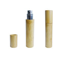 Custom Empty Oil Spray Bottle Refillable 12ml Luxury Bamboo Glass Perfume Bottle Packaging Bamboo Spray Bottle