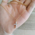 Hot Sale Trendy Multilayer Chokers Necklaces Fashion Stainless Steel Necklace Gold Silver Zircon Cross Pendant Necklace