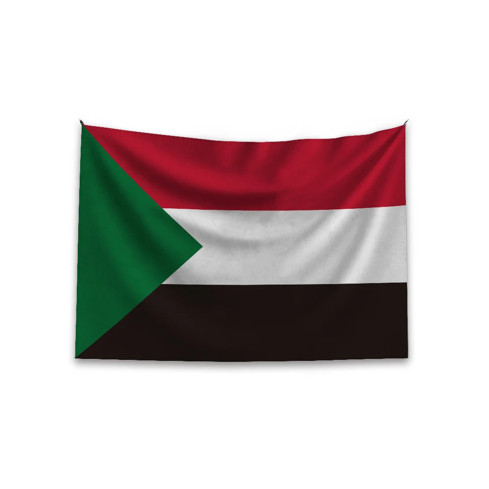 Wholesale Promotional 3x5 ft Custom Sudan National Flag 100% Polyester Durable Waterproof Eco-Friendly Outdoor Advertising