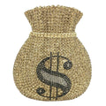 Dropshipping Luxury Fashion Bling Crystal Diamond Rhinestone Money  Dollar Sign Clutch Bag Purse for Women