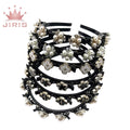 JIRIS Wholesale Woman Korean Pearl Flower Hair Band Bangs Fixed Artifact Headband Fashion Hair Accessories Headband Suppliers