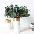 M123 Real Touch Artificial Eucalyptus Stem Bouquet Faux Flowers and Greenery Silk Seeds for Graduation Decorations