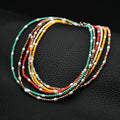 Handmade Fashion Crystal Seed Beads Abs Pearl Beaded Boho Beach Choker Necklace Jewelry Women Necklaces
