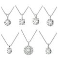 Classic 925 Sterling Silver Round 1ct 2ct 3ct Single Diamond Moissanite Pendant Rhodium Plated Women Necklace Jewelry Wholesale
