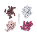 60pcs/box 3mm Small Mini Grit Nail Gel Removal Replaceable 80#100#150#240# Colorful Sanding Bands with Mandrel for Nail Drill