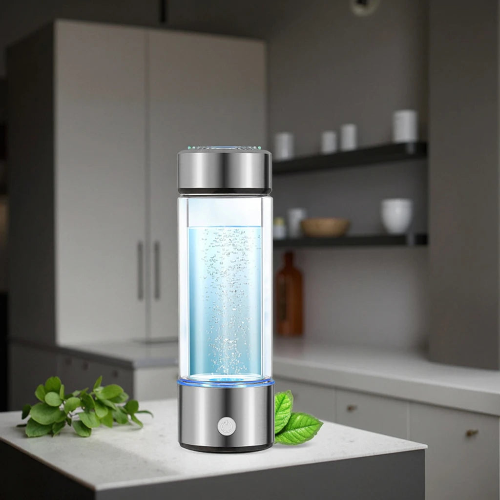 YenvQee 450Ml Nano Flask Healthy Electrolysis  Water Bottle Drinking Hydrogen Portable  Hydrogen-rich Water Generator