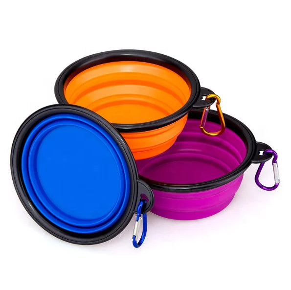 5.0 Inch Portable Silicone Pet Bowl Foldable Expandable Water Feeding Travel Bowl Cup Dish for Pet Dog Cat 1000ml