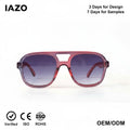 Trendy Red PC Double Bridge Frame Kids Sunglasses with Polarized Lenses UV Protection for Outdoor Activities Wholesale