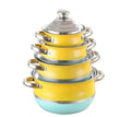 Factory Wholesale Different Size Cookware Set Custom Pots Wholesale 8PCS Stainless Steel Cooking Pot Set