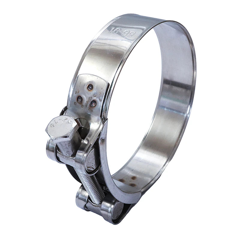 Adjustable Single Bolt Robust SS304 Super Heavy Duty Pipe Clamp With Solid Bolt
