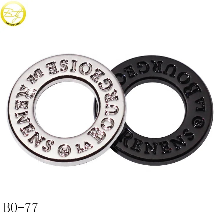 Custom Engraved Name O Ring Bikini Accessory Zinc Alloy Round Clips Connector Flat O Buckle for Swimwear