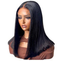Super Double Drawn Bone Silk Straight for Lace Remy Shedding Resistant 5x5 Lace Front Bob Wig Raw Brazilian Virgin Human Hair