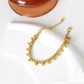 Fashion Simple Gold Plated Bracelets for Women Beaded Chain Bracelet Stainless Steel Adjustable Bracelet Pulseras Y Brazaletes