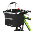 Collapsible Bike Basket Bicycle Handlebar Front Basket Pet Carrier Bag for Shopping Commuting