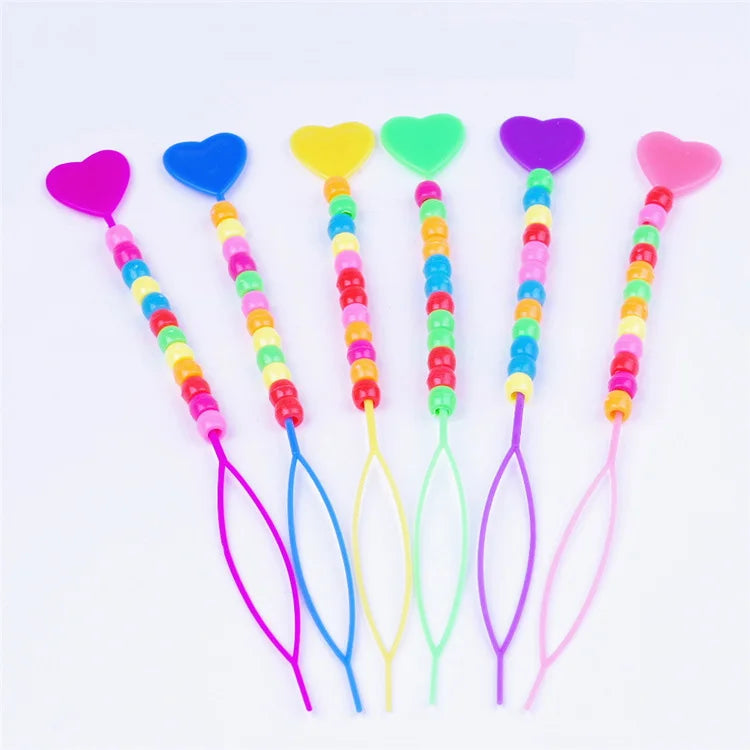 Fashion Kids Hair Accessories Braider Tools Plastic for Beads Hook Braiding Maker Styling Tools Custom Eco-friendly for