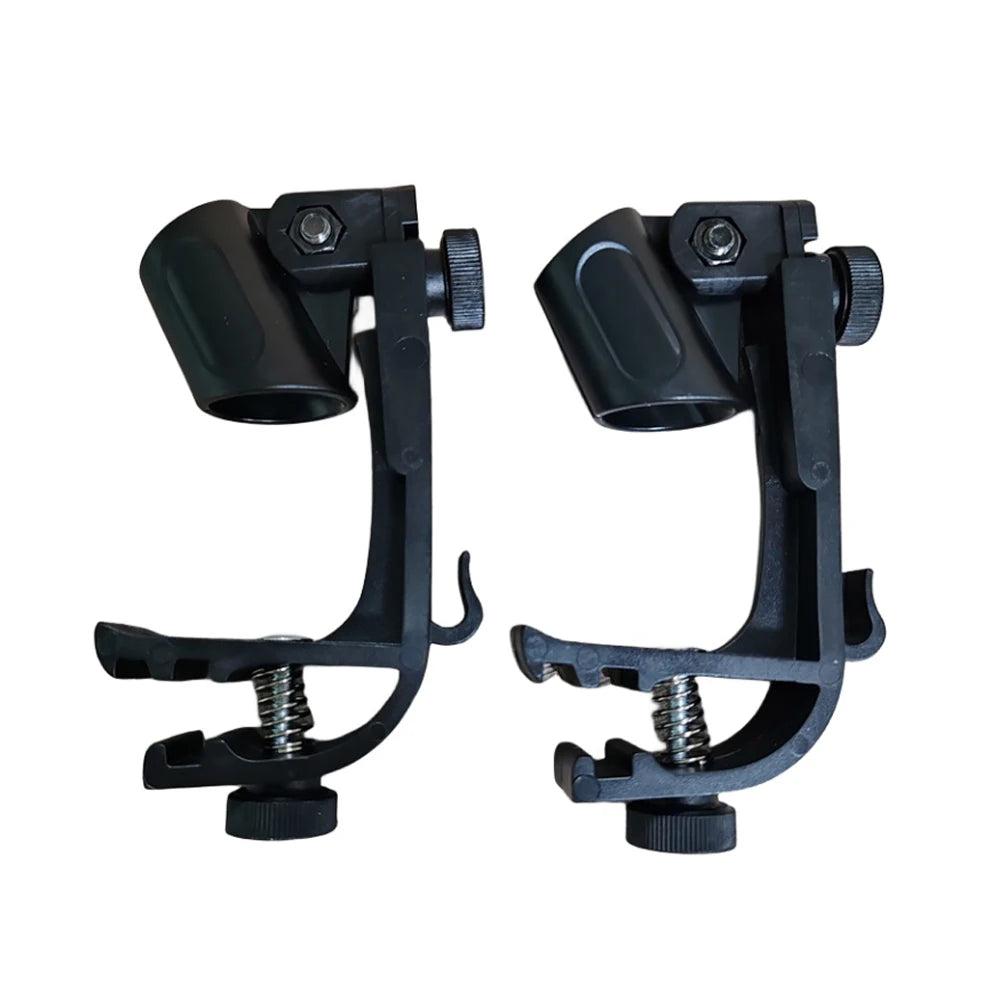 A Pair Drum Microphone Clips Drum Adjustable Microphone Holder Drum Hoop Rim Mount Shock Mount